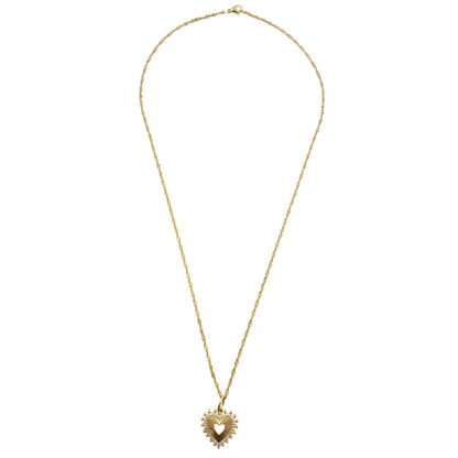 Cadena corazon con rayos y puntos
