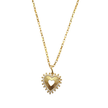 Cadena corazon con rayos y puntos