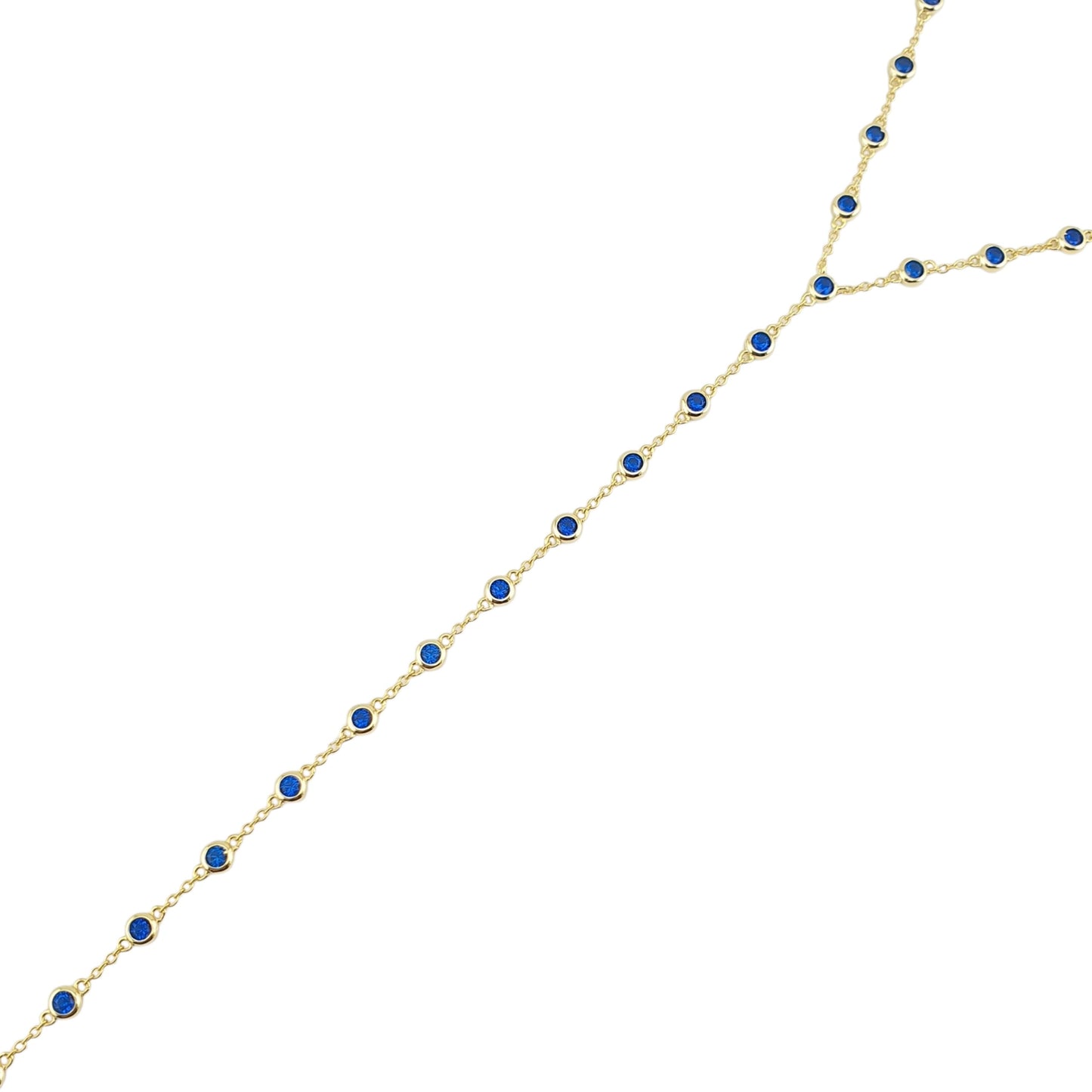 Lariat burbujas circonias azules