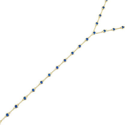Lariat burbujas circonias azules