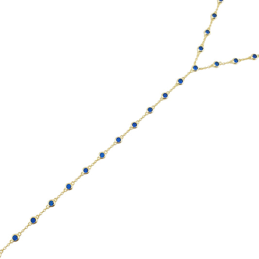 Lariat burbujas circonias azules