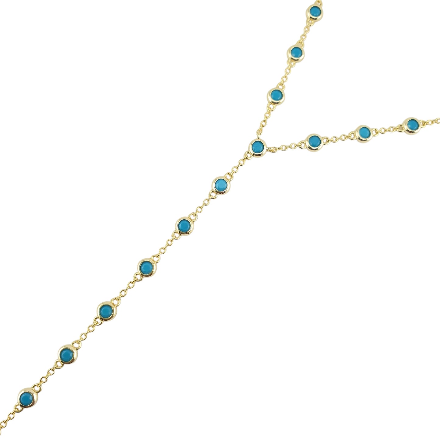 Lariat burbujas circonias azules