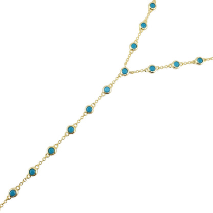 Lariat burbujas circonias azules