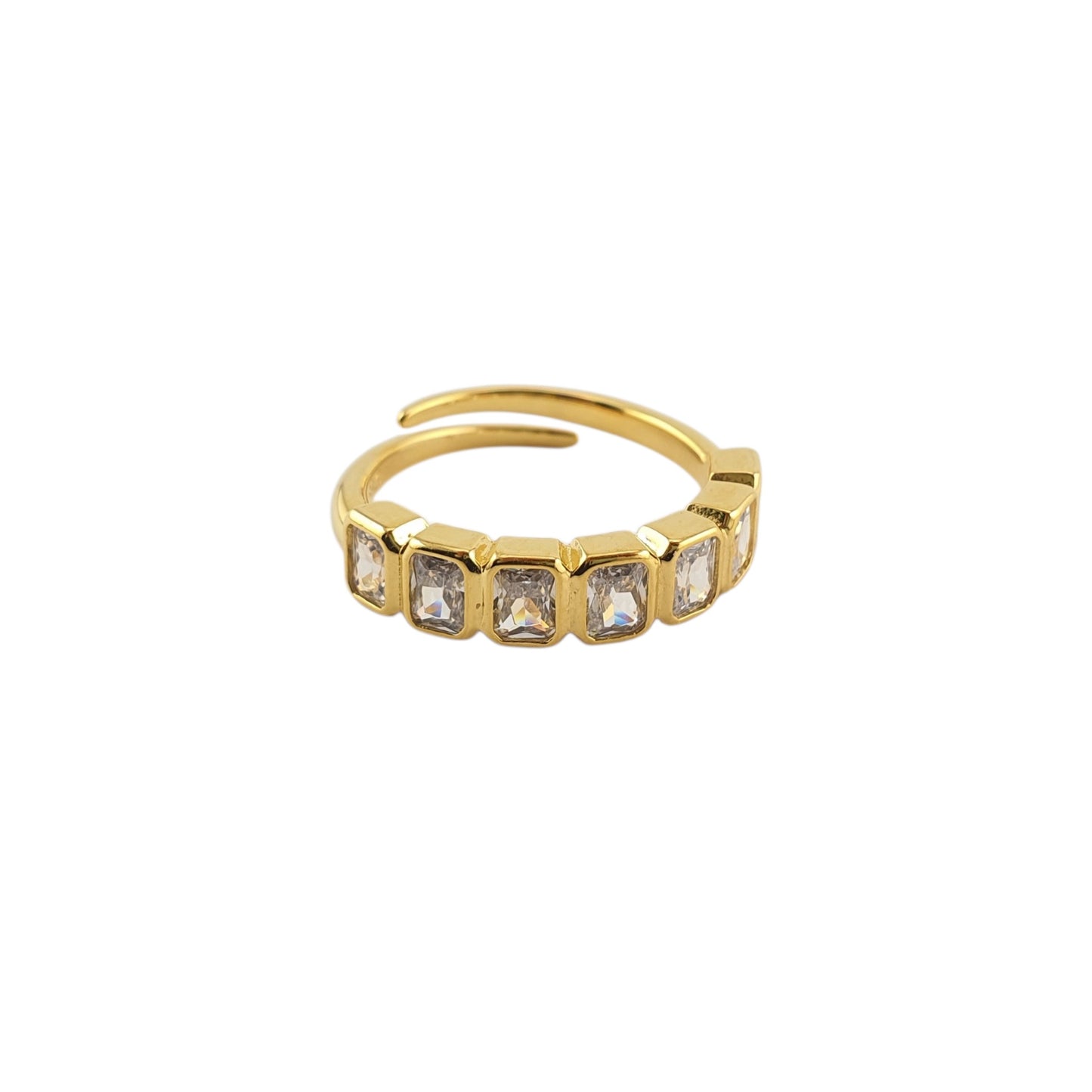 Anillo cuadros circonia enmarcados