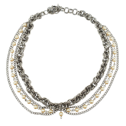 Choker 4 tiras y perlas.