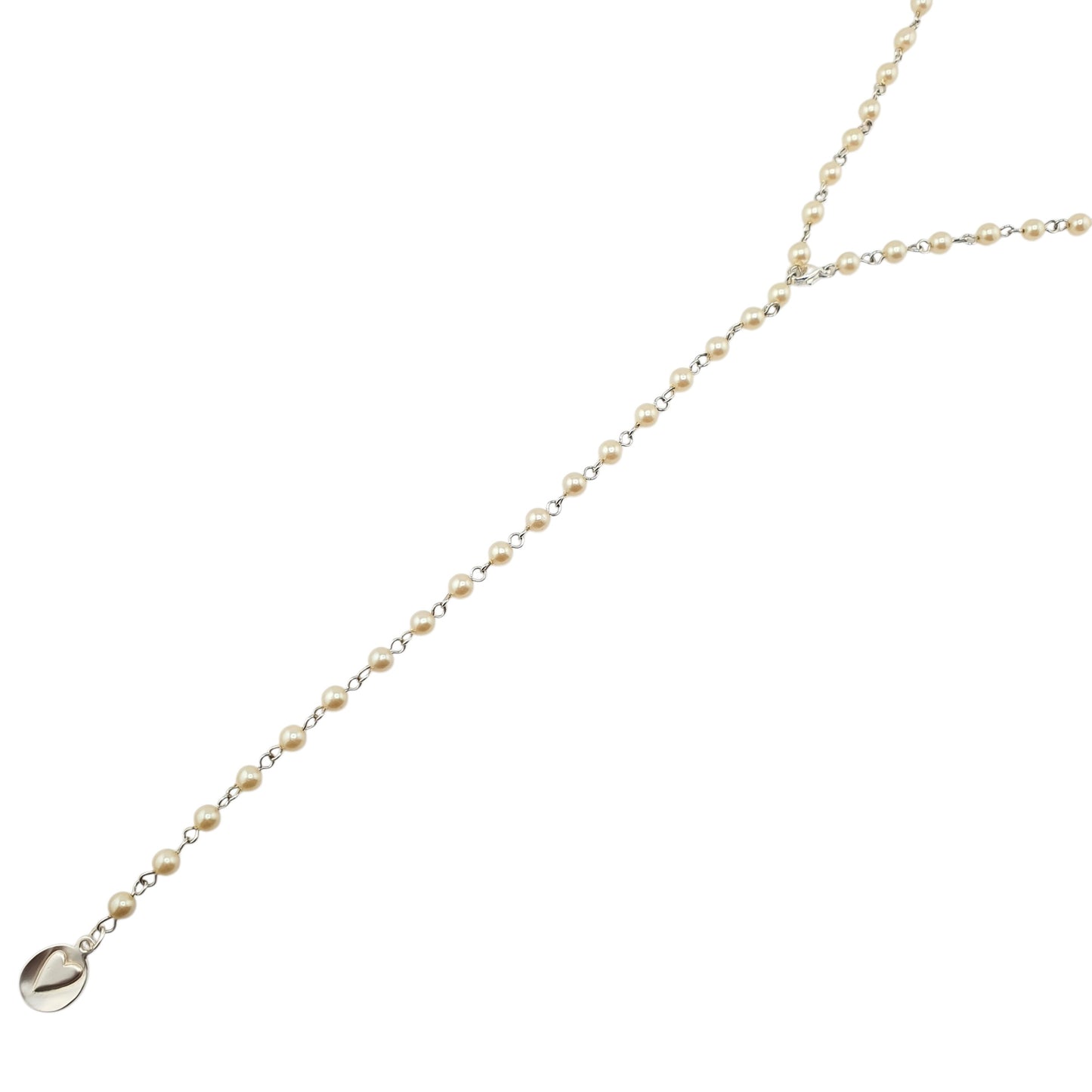 Cadena engarce plata y perla