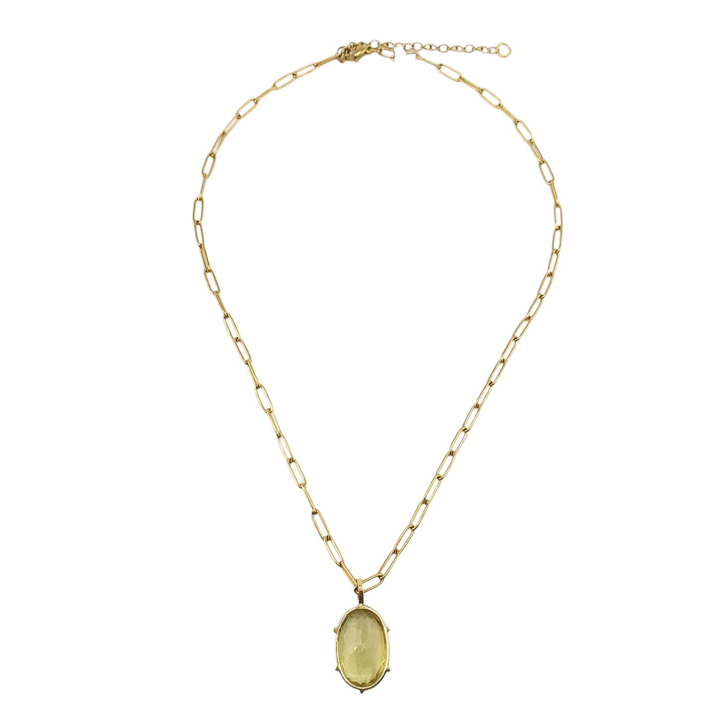 Cadena link oval topacio