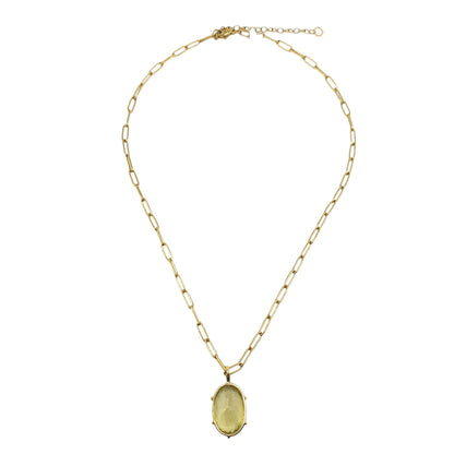Cadena link oval topacio