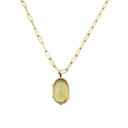 Cadena link oval topacio