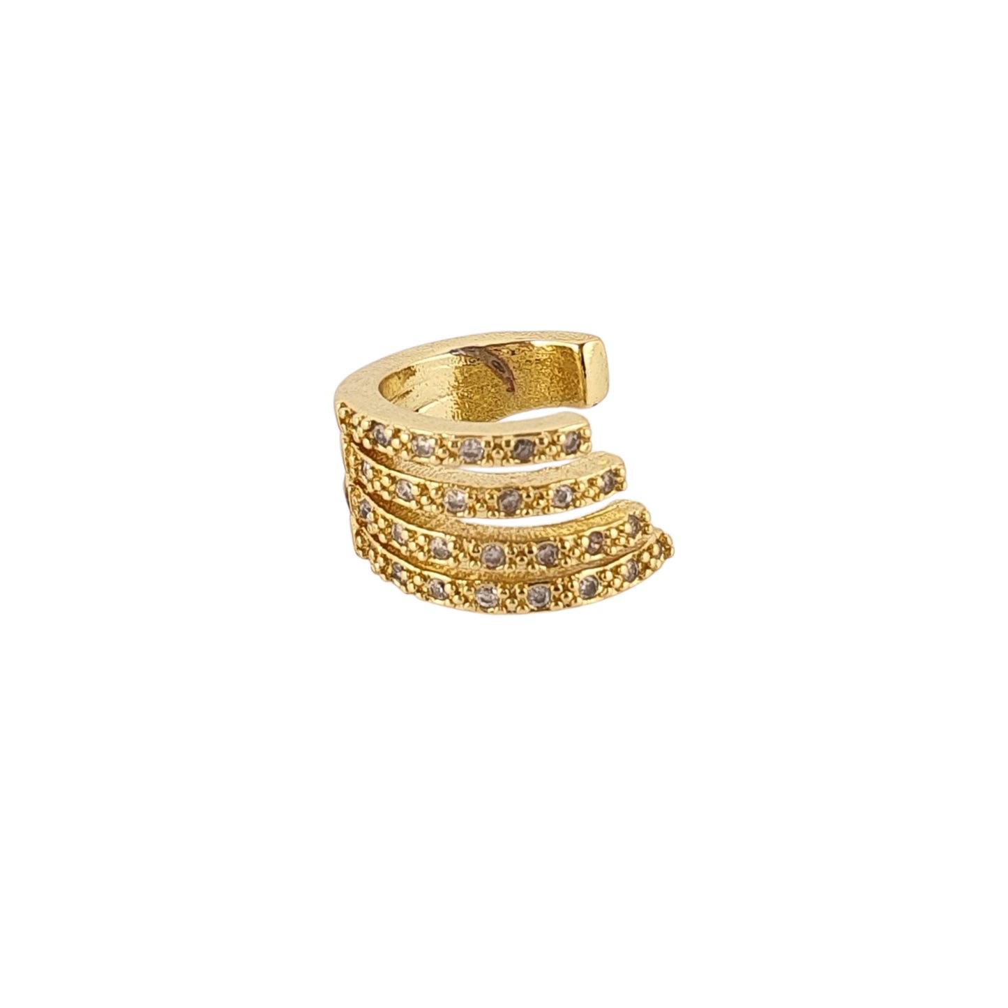 Cuff 4 lineas escalonadas circonias