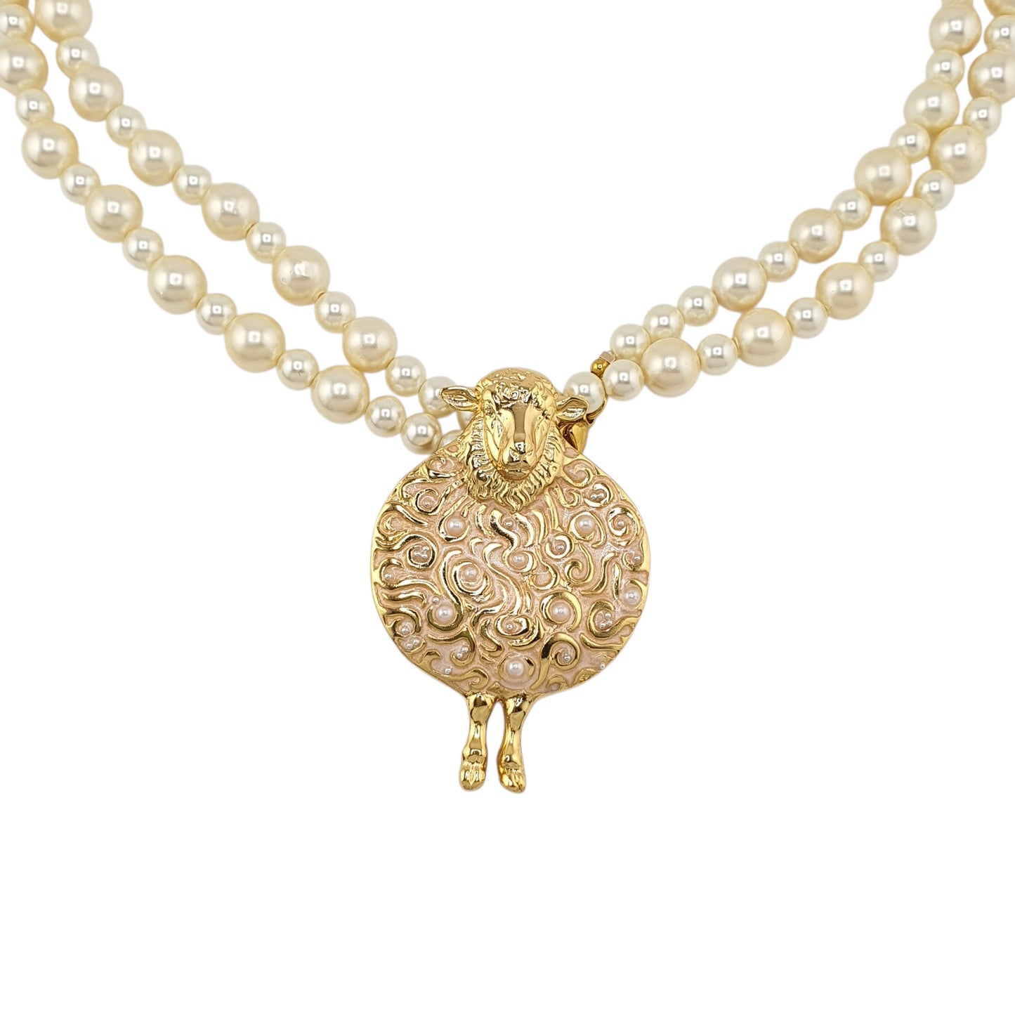 Collar oveja perlas