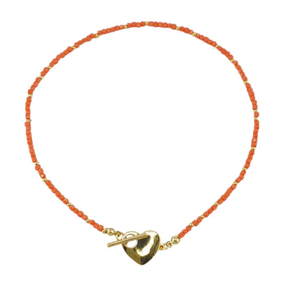 Choker broche corazon
