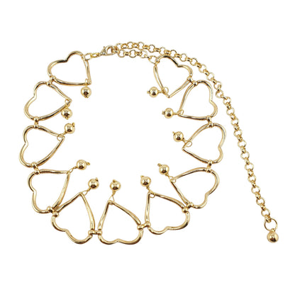 Choker corazones punto