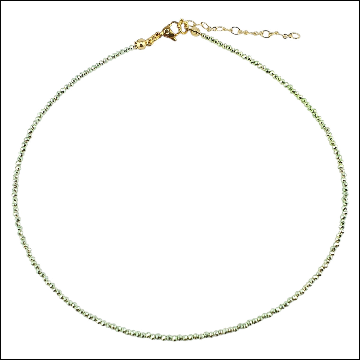 Choker cristal facetado metalico