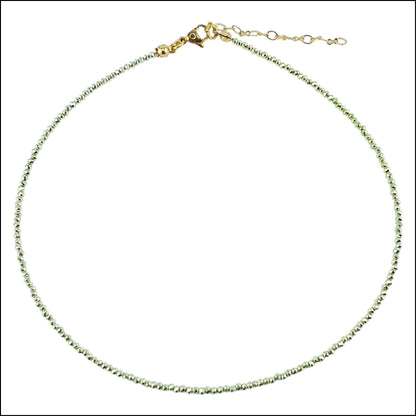 Choker cristal facetado metalico