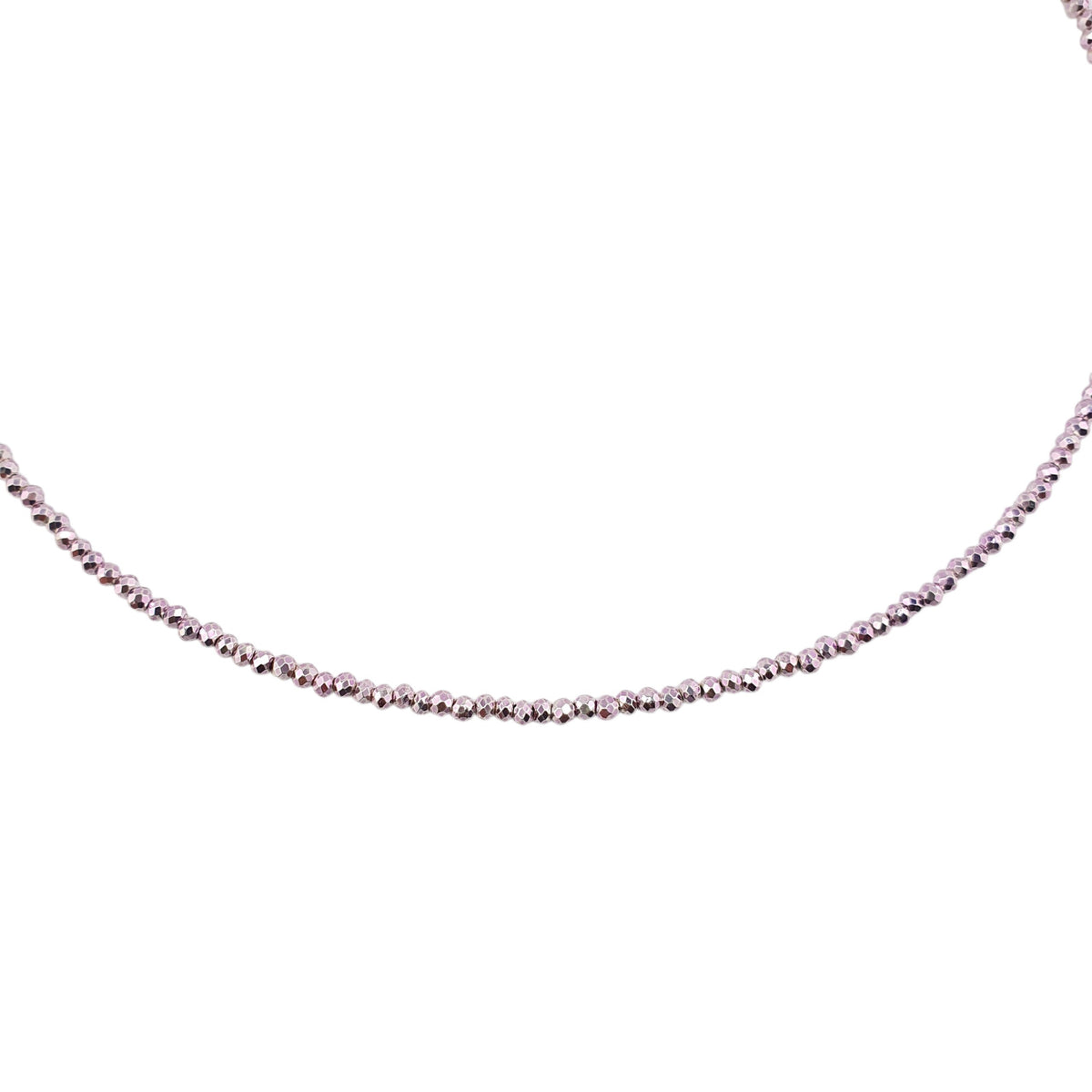 Choker cristal facetado metalico