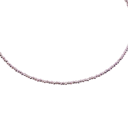 Choker cristal facetado metalico