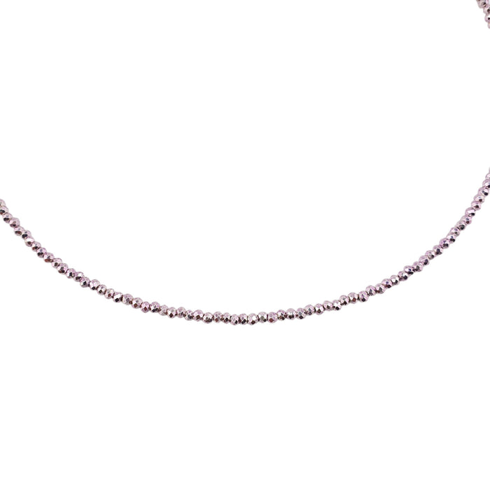 Choker cristal facetado metalico