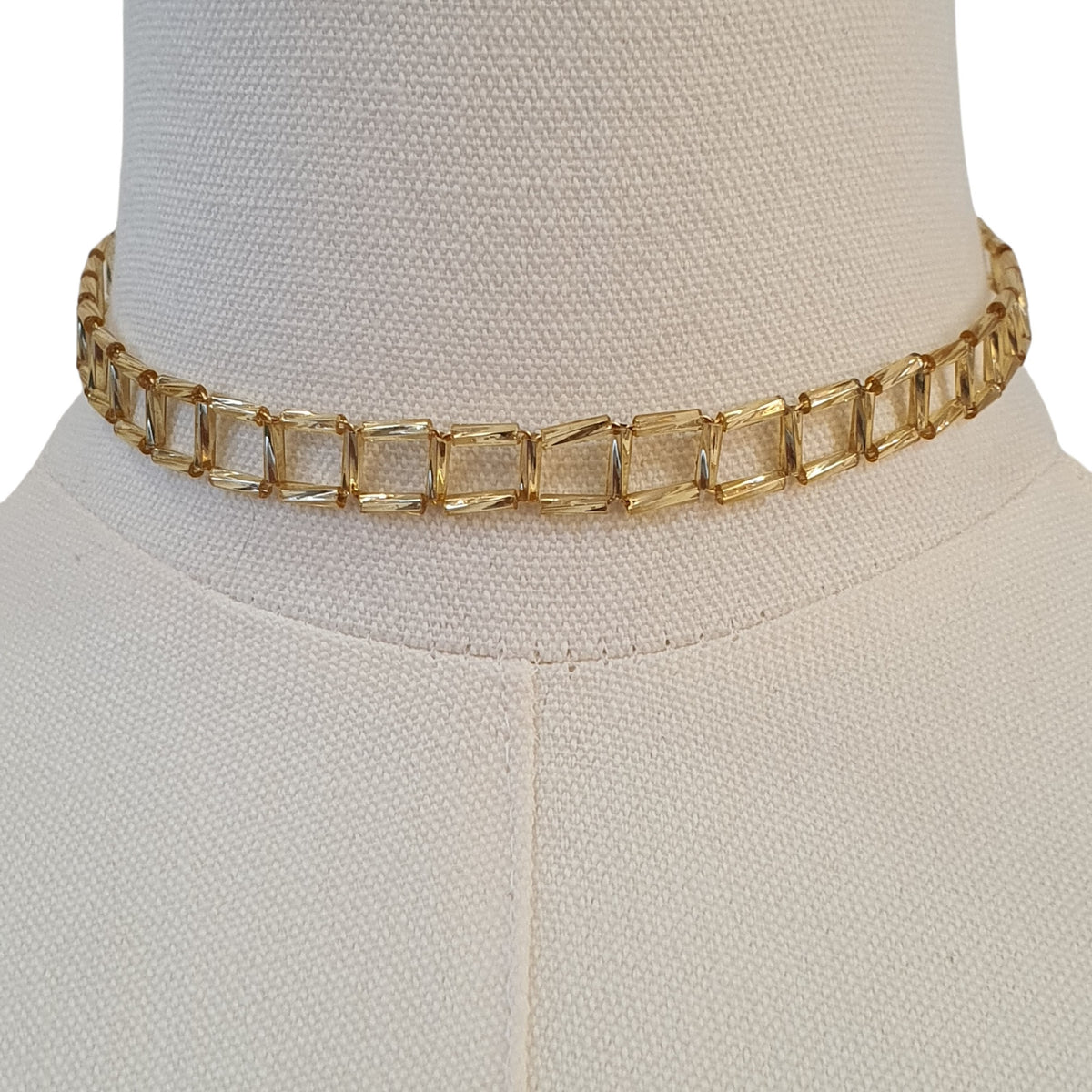 Choker cuadros canutillo