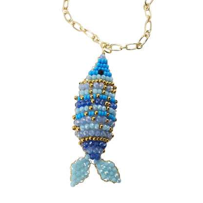 Collar pez bordado