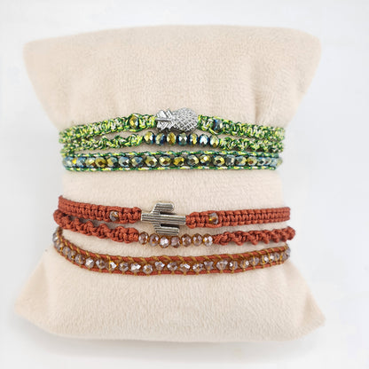 Pulsera triple tejida