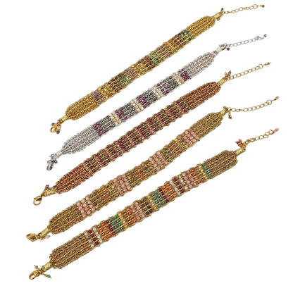 Pulsera Barra Cas y piedras naturales