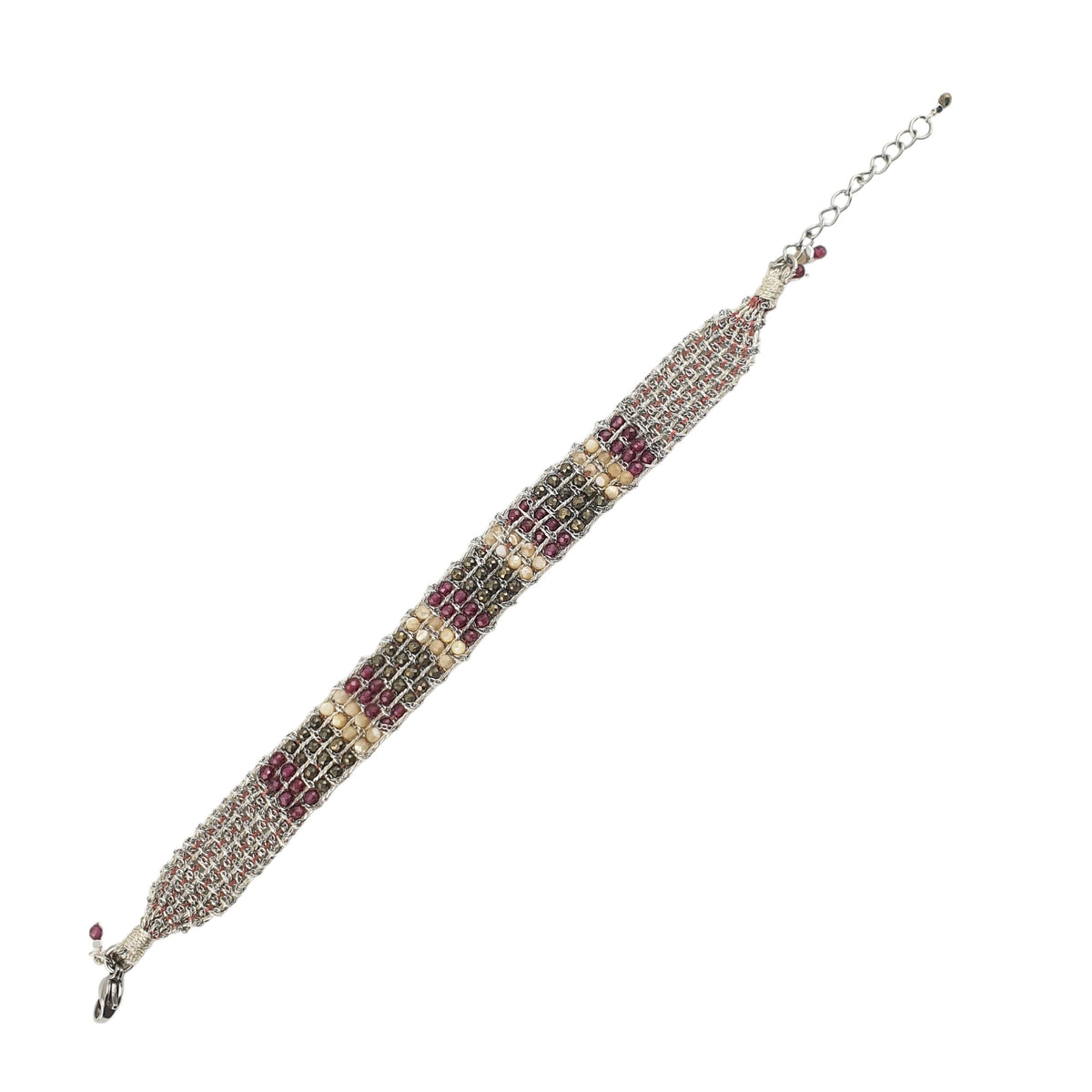 Pulsera Barra Cas y piedras naturales