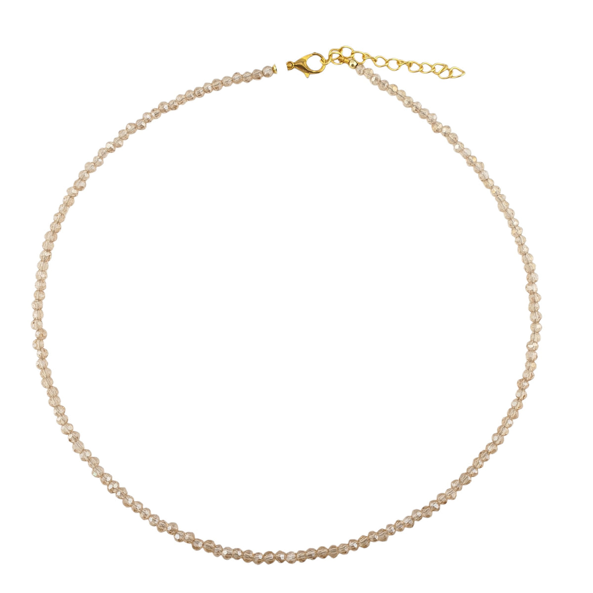 Collar cristal facetado champagne
