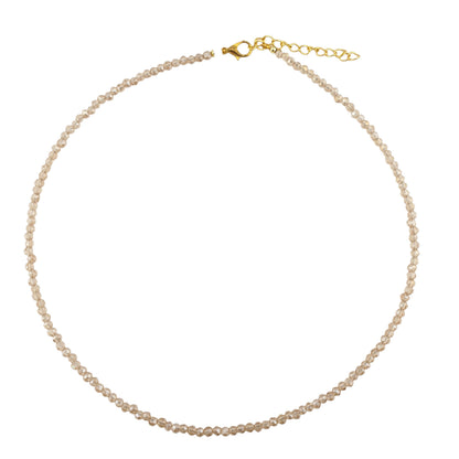 Collar cristal facetado champagne