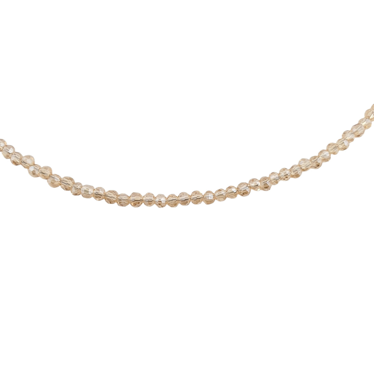 Collar cristal facetado champagne
