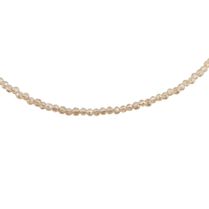 Collar cristal facetado champagne