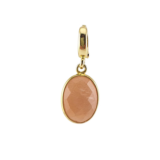 Dije ovalo moonstone Durazno