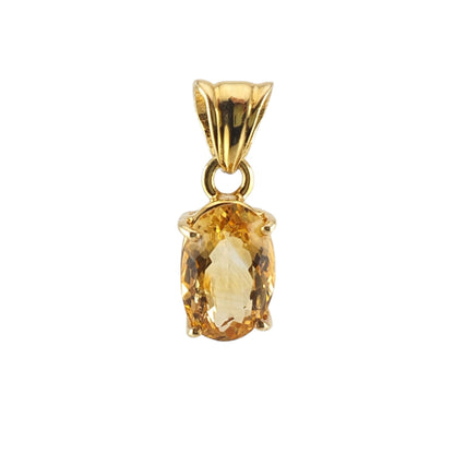 Dije oval citrina