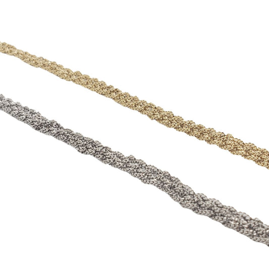 Choker trenzado y cadenas