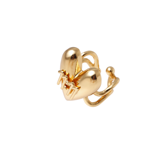 Anillo corazon 11:11 olas ajustable