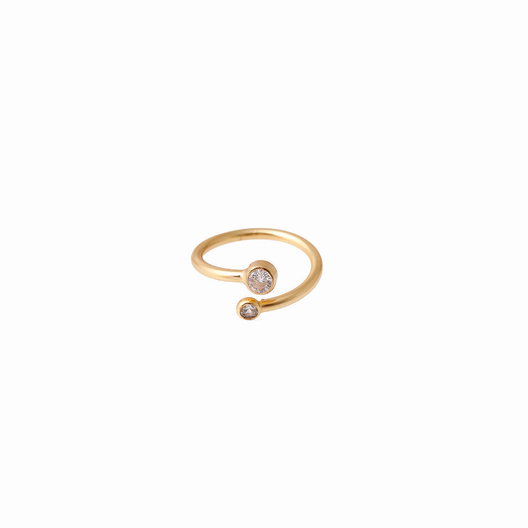 Anillo 2 burbujas circonias