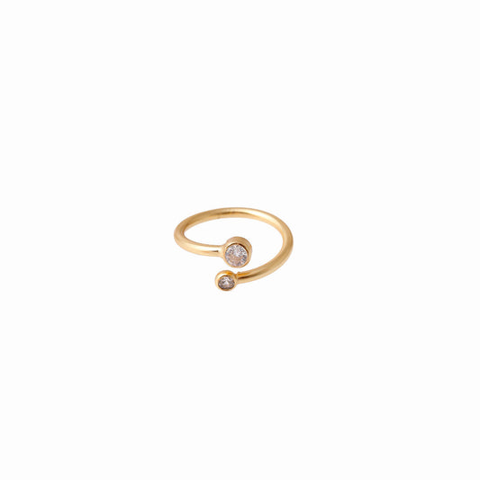Anillo 2 burbujas circonias