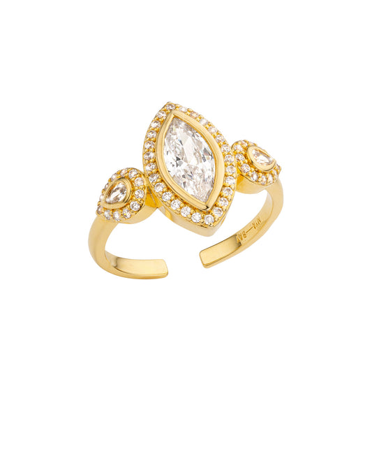Anillo 3 Ovalos central 2 lat circonias