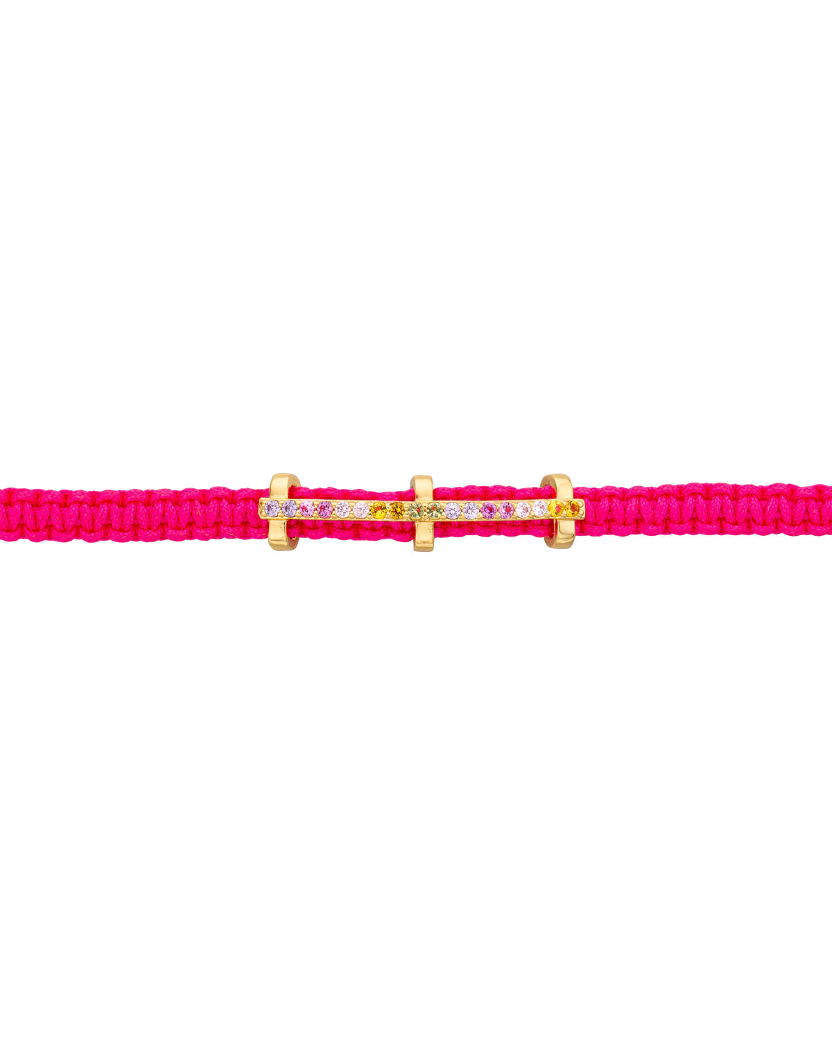 Pulsera tejida barra circonias mexicano