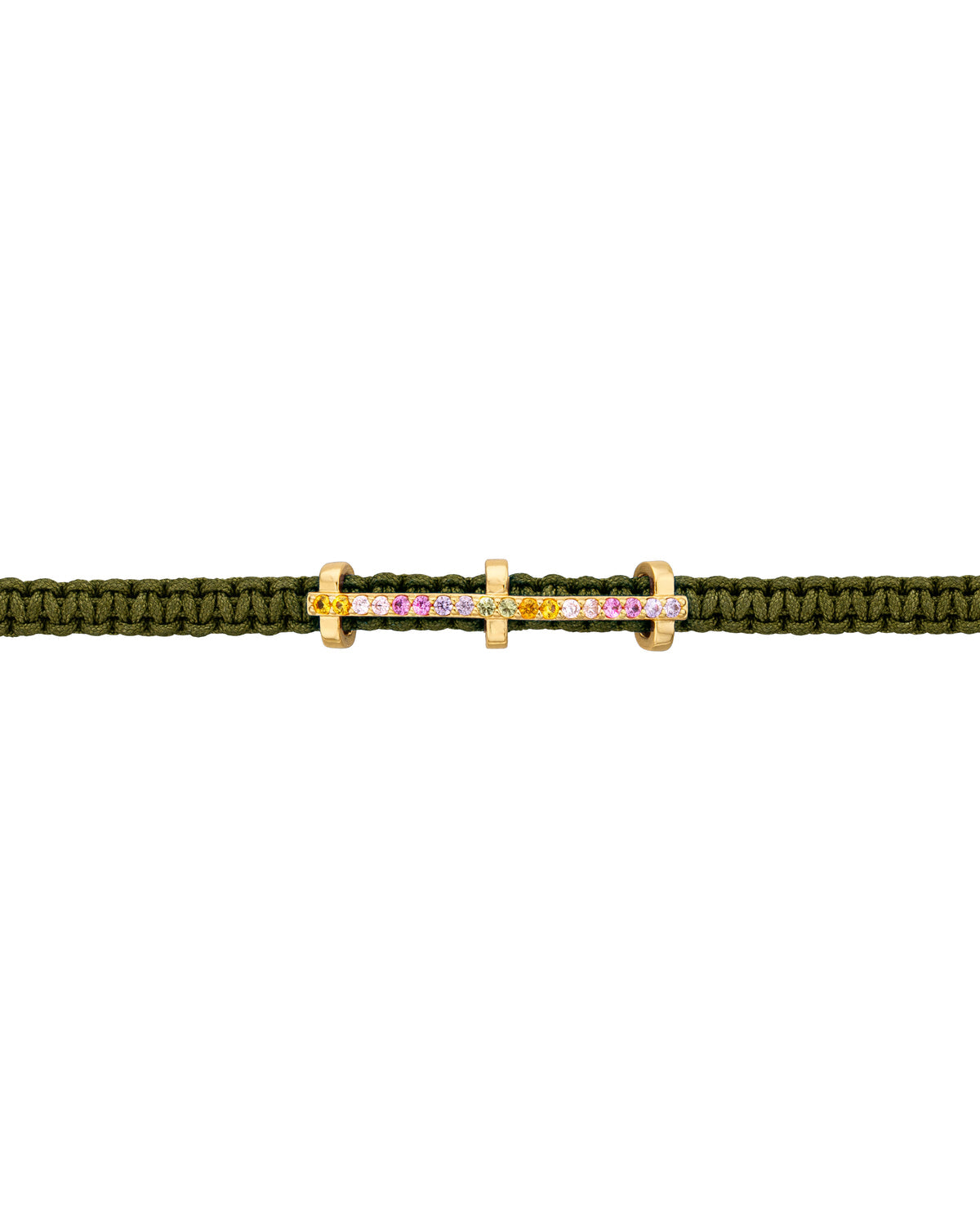 Pulsera tejida barra circonias mexicano