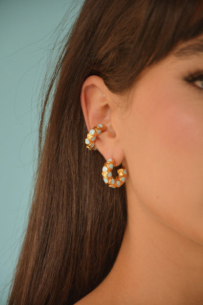 Arracada puntos enamel mini