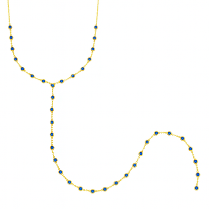Lariat burbujas circonias azules