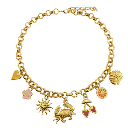 Collar 7 charms tropical