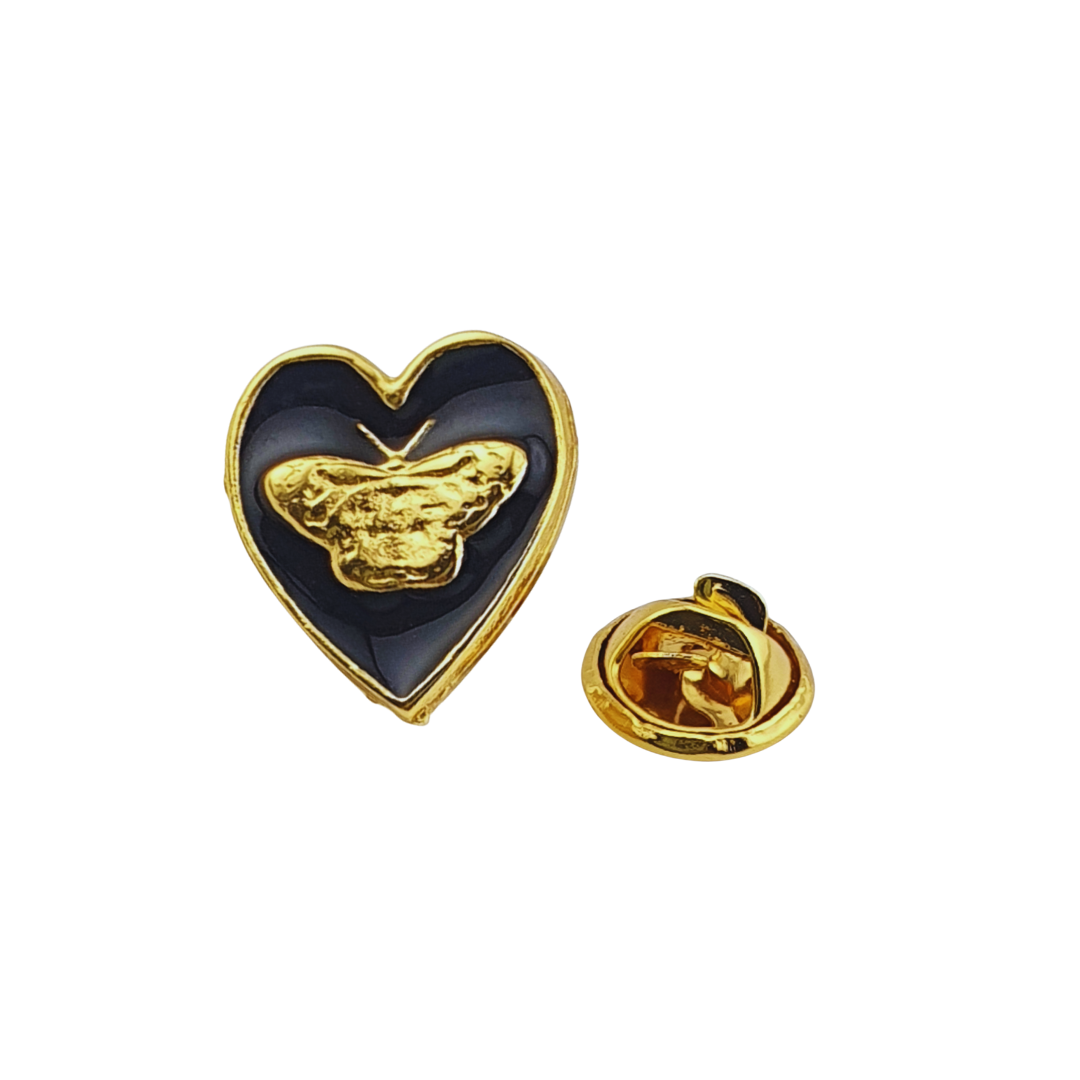 Broche Corazon mariposa chica