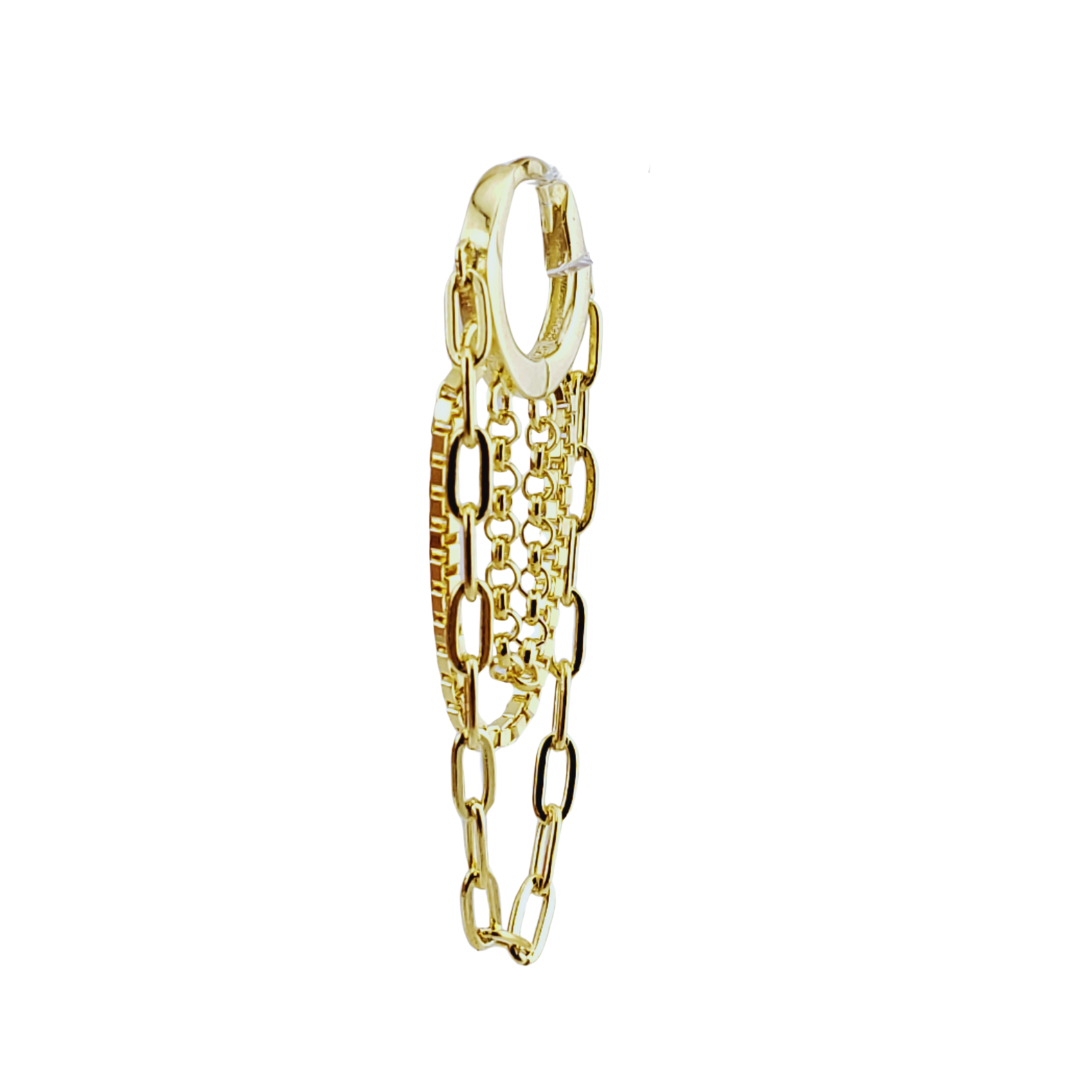 Arracada 3 cadenas diferentes