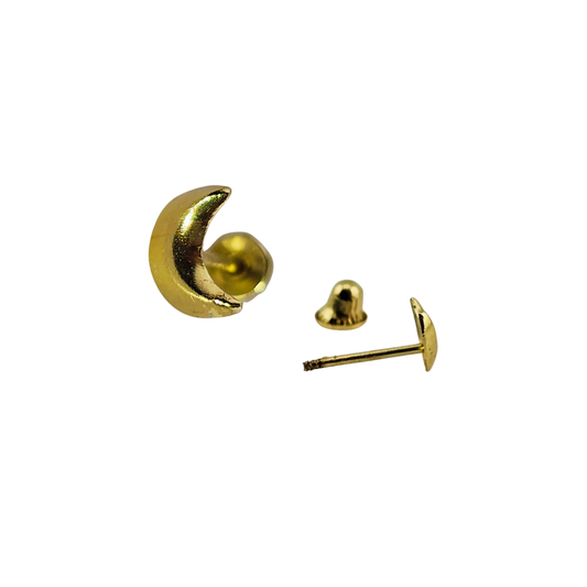 Arete luna lisa oro