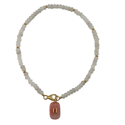 Collar moonstone y cuarzo