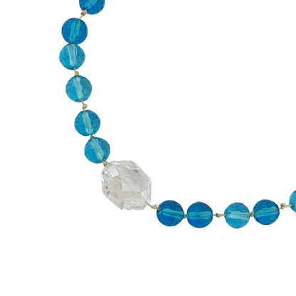 Colla o Choker cristal checo y almendra facetada