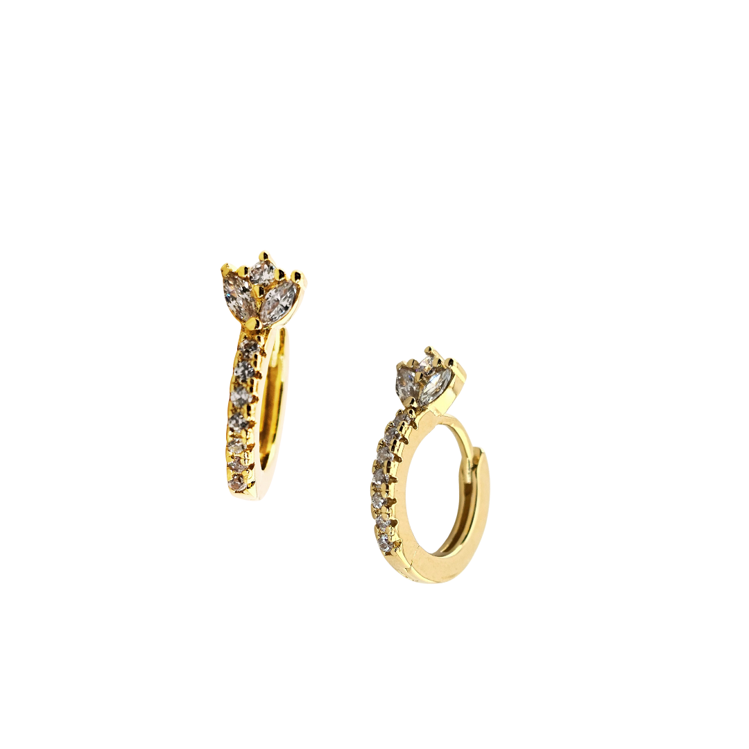 Arracada tulipan con circonias