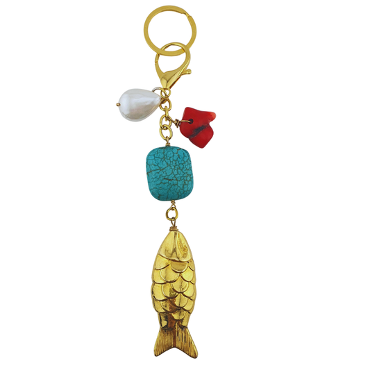 Broche para bolsa pez y piedras